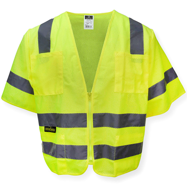 Radians SV83 Standard Type R Class 3 Green Mesh Vest with WOW Logo from GME Supply